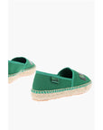 Moschino LOVE mesh espadrilles with logo-print and raffia sole