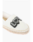 Moschino LOVE mesh espadrilles with logo-print and raffia sole