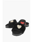 Moschino LOVE faux fur detail BIRKI30 slides