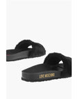 Moschino LOVE faux fur detail BIRKI30 slides