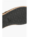 Moschino LOVE Suede Split Leather Platform Espadrilles with Heart Emd