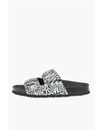 Moschino LOVE Slides Sandals BIRKI130 with Logoed Buckles