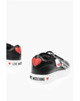 Moschino LOVE Leather Low Top Sneakers with Logo