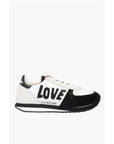 Moschino LOVE suede leather and fabric sneakers