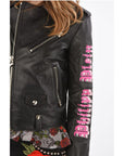 Philipp Plein COUTURE leather ANGEL biker jacket