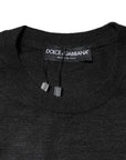 Dolce & Gabbana Gray Cashmere Crew Neck Sweatshirt Sweater