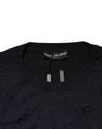 Dolce & Gabbana Black Silk Crew Neck Sweatshirt Sweater