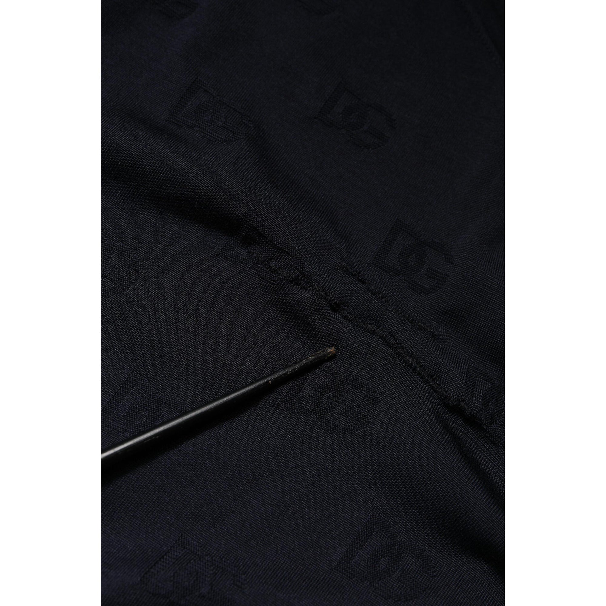 Dolce &amp; Gabbana Black Silk Crew Neck Sweatshirt Sweater