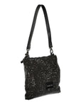 Valentino Bags Black Polyester Women Handbag with Rhinestone Details