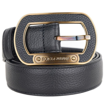 Dolce & Gabbana Black Calfskin Belt