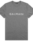 Balmain Gray Cotton T-Shirt
