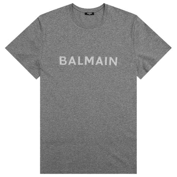 Balmain Gray Cotton T-Shirt