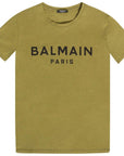 Balmain Green Cotton T-Shirt