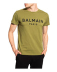 Balmain Green Cotton T-Shirt