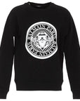 Balmain Black Cotton Sweater