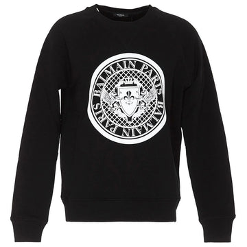 Balmain Black Cotton Sweater