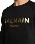 Balmain Black Cotton Sweater