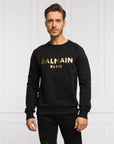 Balmain Black Cotton Sweater