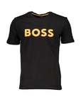 Hugo Boss Black Cotton Men T-Shirt