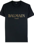 Balmain Black Cotton T-Shirt