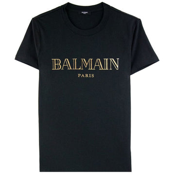 Balmain Black Cotton T-Shirt