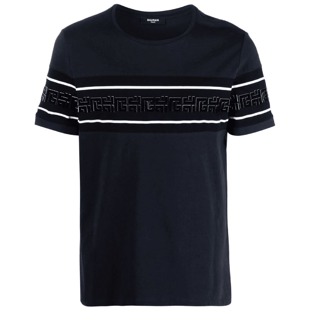 Balmain Blue Cotton T-Shirt