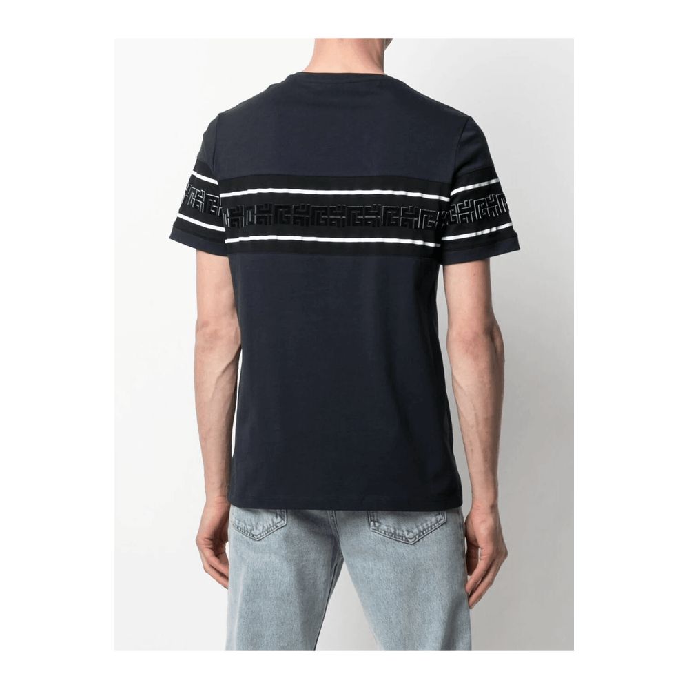 Balmain Blue Cotton T-Shirt