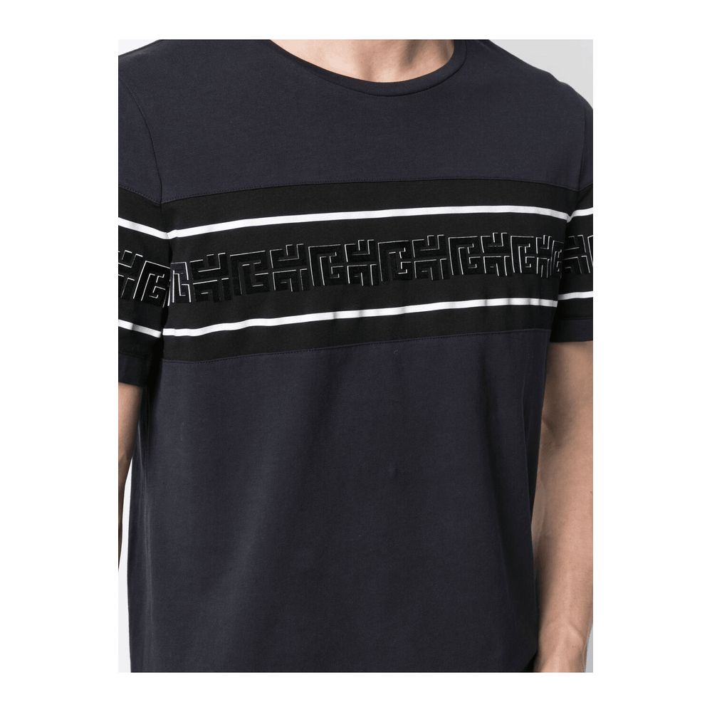 Balmain Blue Cotton T-Shirt