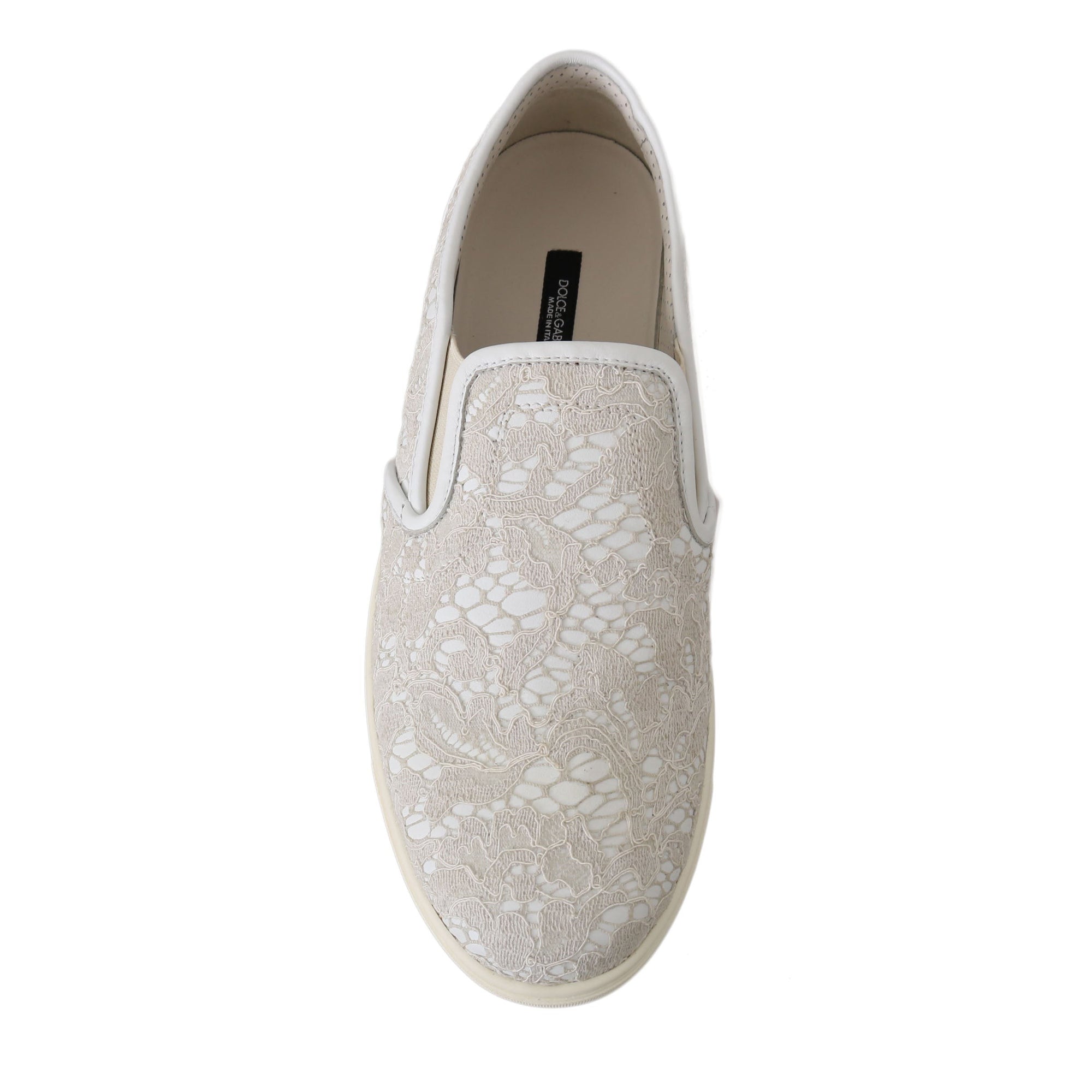 Dolce &amp; Gabbana Elegant Off White Loafers for Ladies