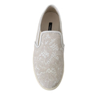 Dolce & Gabbana Elegant Off White Loafers for Ladies