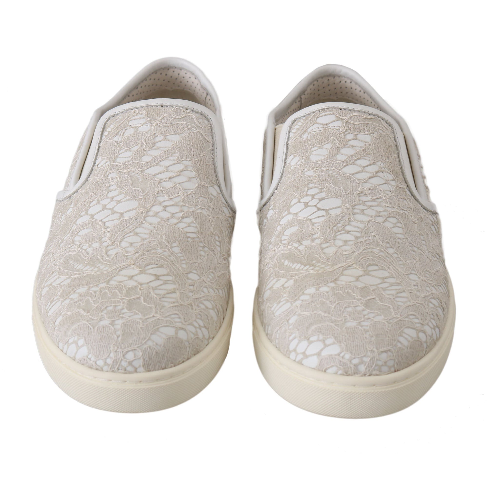 Dolce &amp; Gabbana Elegant Off White Loafers for Ladies