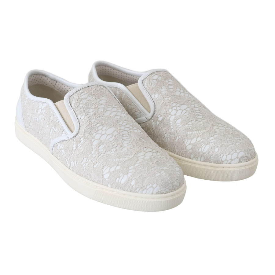 Dolce & Gabbana Elegant Off White Loafers for Ladies