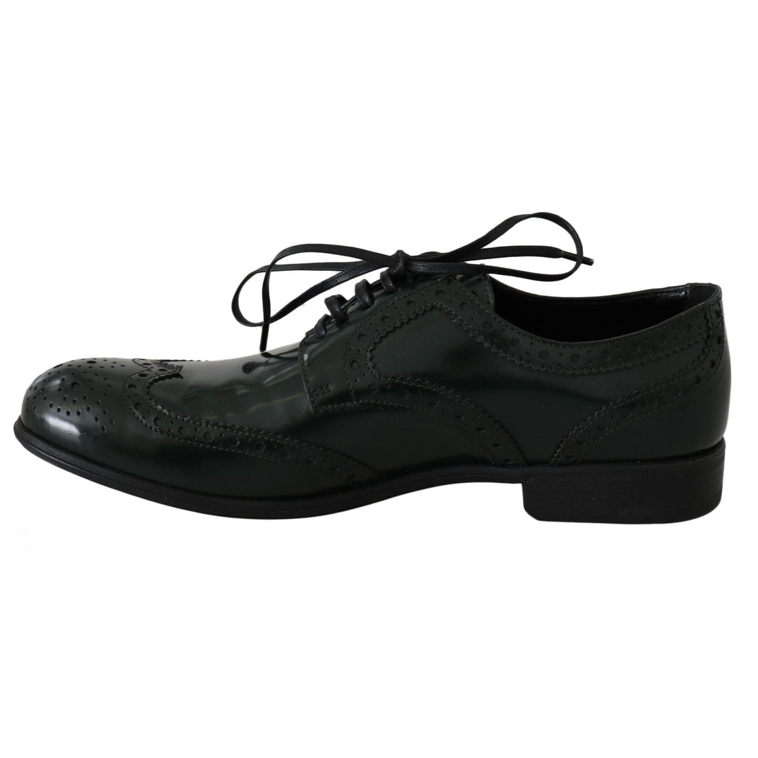 Dolce & Gabbana Elegant Green Brogues Oxford Wingtip Flats