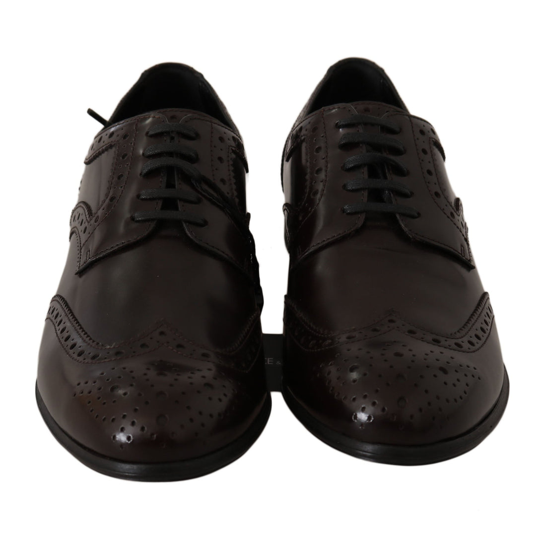 Dolce & Gabbana Elegant Brown Leather Oxford Flats