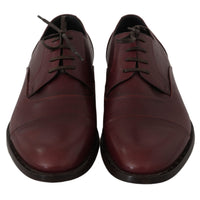 Dolce & Gabbana Elegant Bordeaux Leather Dress Shoes