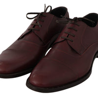 Dolce & Gabbana Elegant Bordeaux Leather Dress Shoes