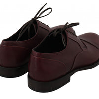 Dolce & Gabbana Elegant Bordeaux Leather Dress Shoes