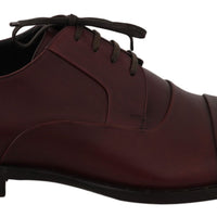 Dolce & Gabbana Elegant Bordeaux Leather Dress Shoes