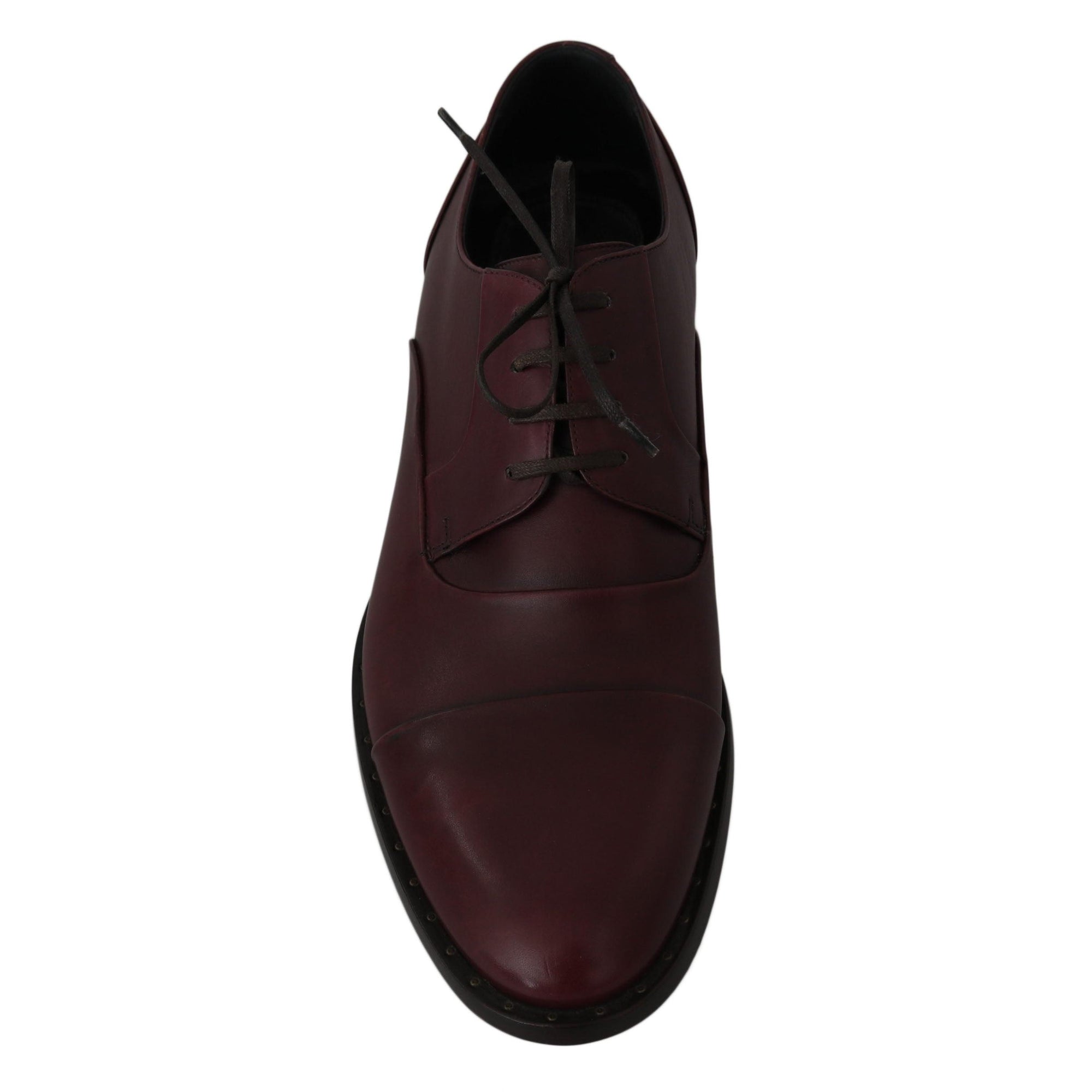 Dolce &amp; Gabbana Elegant Bordeaux Leather Dress Shoes