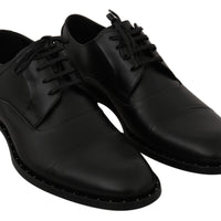 Dolce & Gabbana Sleek Black Leather Formal Dress Shoes