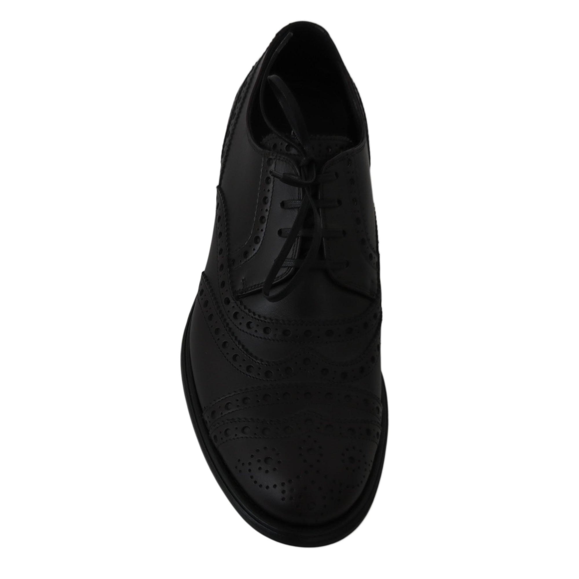 Dolce &amp; Gabbana Elegant Bordeaux Wingtip Derby Dress Shoes