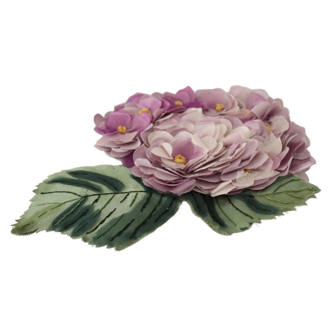 Dolce & Gabbana Elegant Purple Floral Silk Blend Brooch