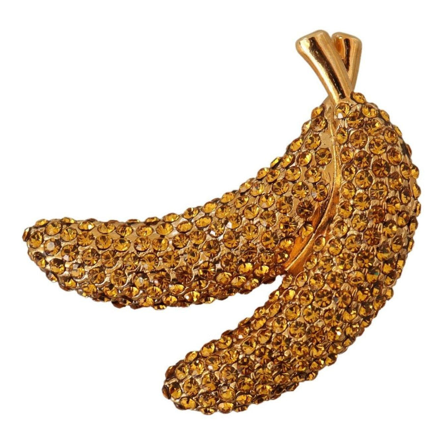 Dolce & Gabbana Crystal-Embellished Banana Brooch