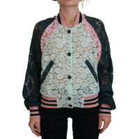 Dolce & Gabbana Elegant Floral Lace Bomber Jacket