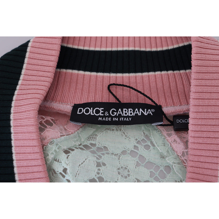 Dolce & Gabbana Elegant Floral Lace Bomber Jacket