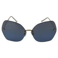 Dolce & Gabbana Elegant Gold-Blue Gradient Sunglasses