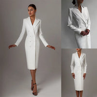 Women's Knee Length Blazer Suit Party Prom Gown Long Style Dress Customize Spring Fashion Office Lady Wear 1 Pcs