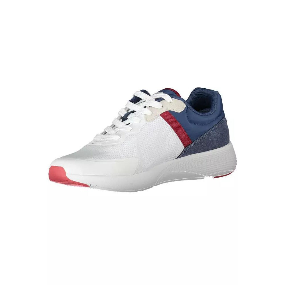 Carrera Sleek White Lace-Up Sneakers with Contrasting Accents