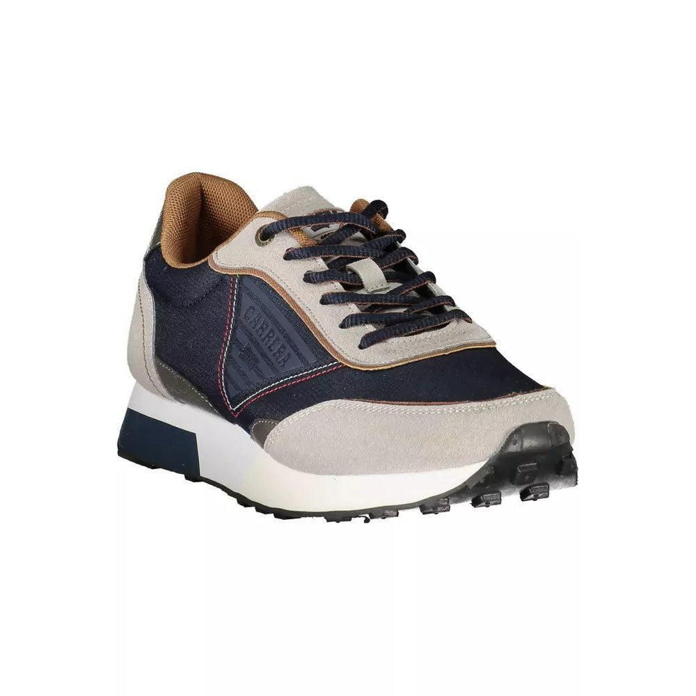 Carrera Sleek Blue Eco-Leather Sneakers