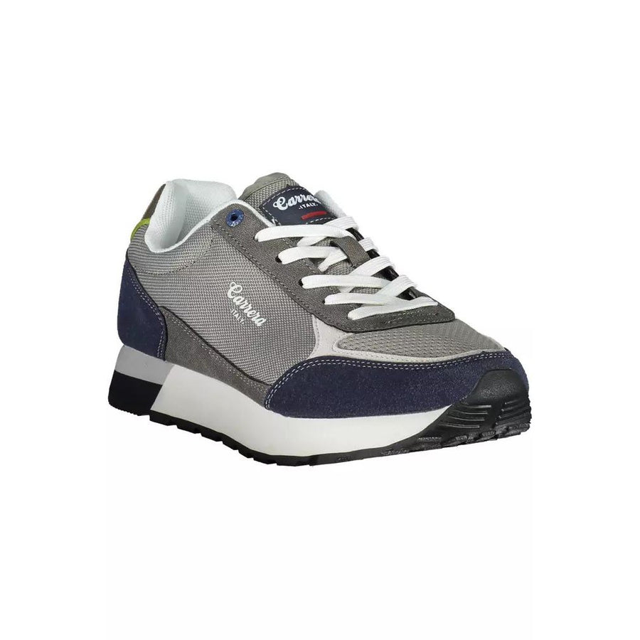 Carrera Sleek Gray Sneakers with Eco-Leather Accents